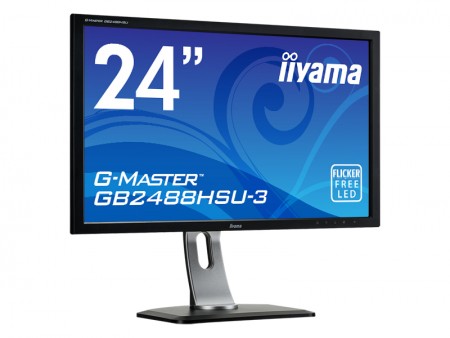 FreeSync対応。144Hz/1ms駆動の24型ゲーミング液晶、iiyama「G-MASTER GB2488HSU-3」