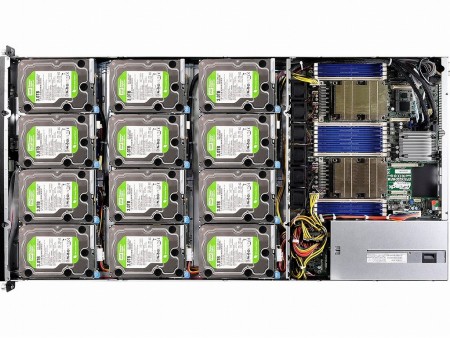 3.5インチベイ×12の1Uラックマウントサーバー、ASRock Rack「1U12XL-C622 RPSU」