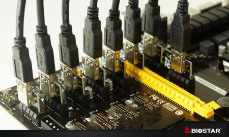 家庭用電源で安全かつ効率的な採掘ができる、PCIe×8本のATXマザーボード、BIOSTAR「TB250-BTC+」
