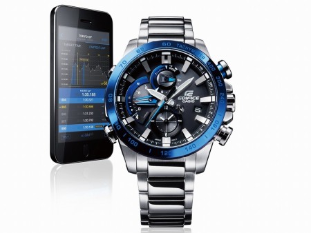 カシオ、スマホ連携対応でレーシング向け機能も備えた高機能ウォッチ「RACE LAP CHRONOGRAPH EQB-800」
