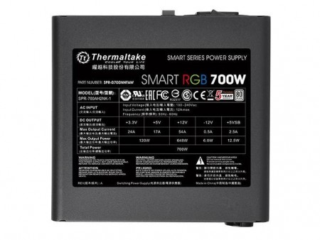 256色カラーRGB対応のショートサイズ80PLUS電源、Thermaltake「Smart RGB」シリーズ
