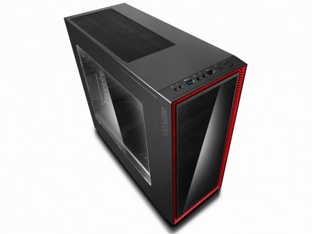 フロントミラーパネル採用のミドルタワーケース、Deepcool「VISCKASE」