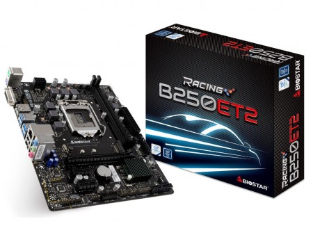 奥行約190mmのKaby Lake対応コンパクトMicroATXマザーボード、BIOSTAR「B250ET2」