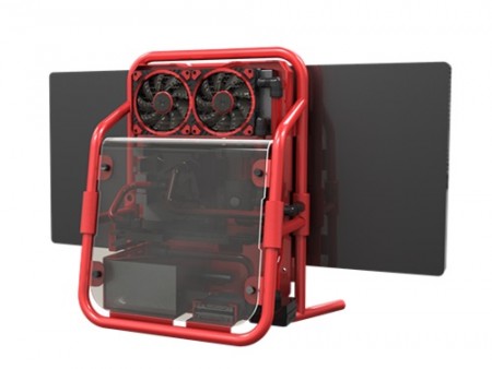 ID-COOLING、ディスプレイと一体化するVESAマウンタ装備のオープンフレームケース「STREAM 4」を製品化