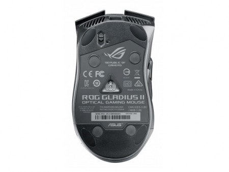 左右スイッチが交換できる、「Aura Sync」対応FPSゲーム向けマウス、ASUS「ROG Gladius II」