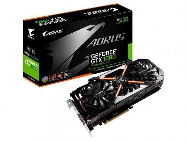 GIGABYTE、静音・高冷却3連ファンクーラー搭載GTX 1080「GV-N1080AORUS-8GD」