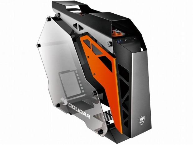強化ガラスとアルミニウム採用のオープンフレームPCケース「COUGAR