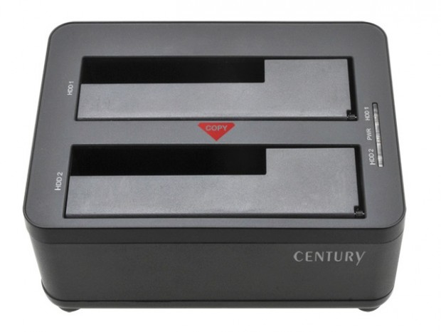 2台のHDD/SSDを搭載できるクローン対応クレードル、センチュリー「裸族のお立ち台TWIN」