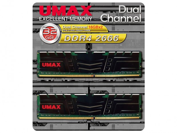 コスパと信頼性のUMAXから、2,666MHz動作のDDR4メモリ計6モデル。8月11日より順次発売