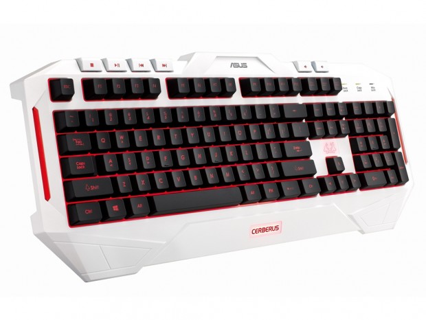 343通りのカスタマイズができるバックライト付きキーボード、ASUS「Cerberus Arctic Keyboard」