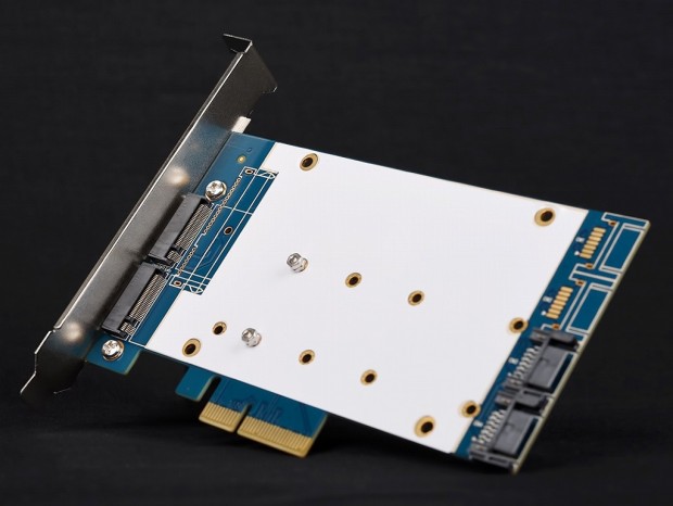 最大4台でRAIDが組める、RAIDコントローラ内蔵のヒートシンク付きM.2変換カードがAlphacoolから