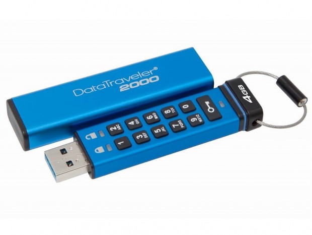 Kingston、キーパッド付き暗号化USBメモリ「DataTraveler 2000」に4/8GBモデル追加
