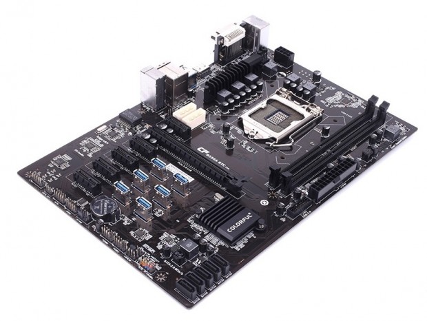 PCIe×6/UPCIE×6。VGA 12枚対応のマイニングマザーボード、Colorful「C.B250A-BTC V20」