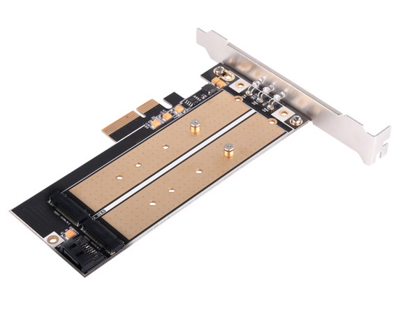 放熱用の金メッキレーンを備えるデュアルM.2変換カード、SilverStone「ECM22」