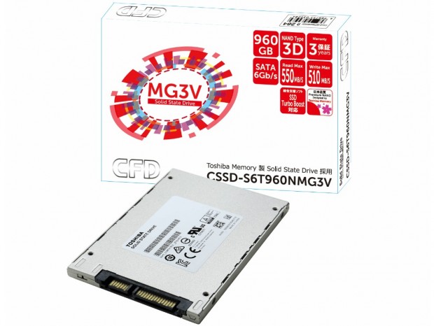 64層3D NANDの東芝製SSDを採用する「CSSD-S6TNMG3V」シリーズがCFDから
