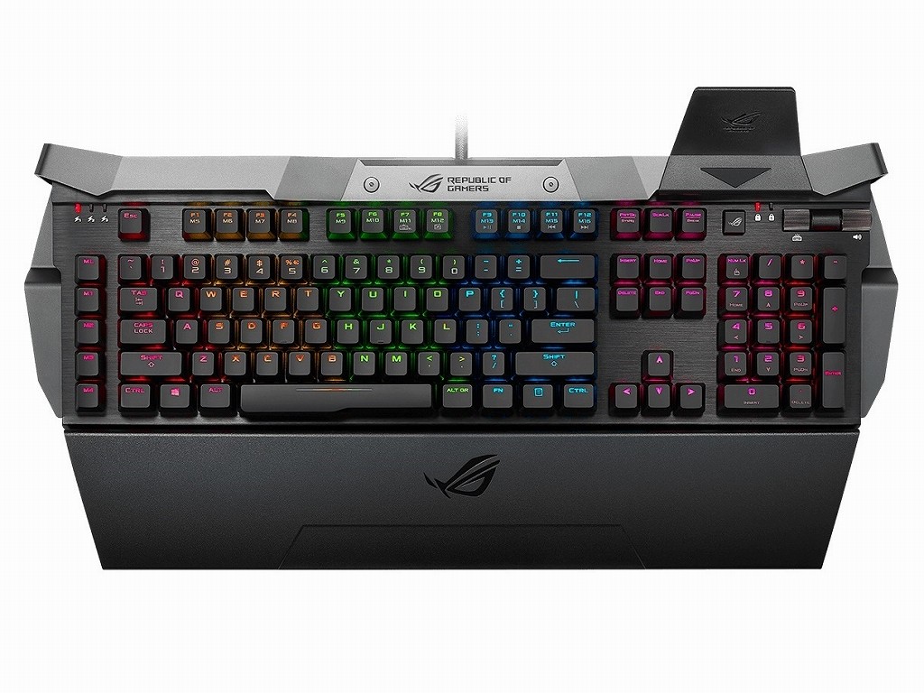 ROG GK2000 HORUS RGBメカニカルキーボード ASUS、「ROG Horus GK2000 RGB」アルミ天板を採用した大型ゲーミング