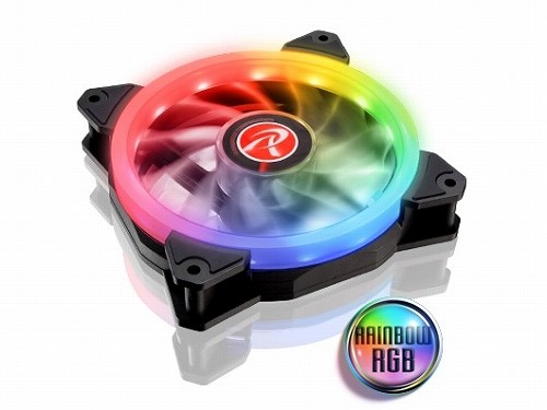 RAIJINTEK、レインボーカラーに光るRGB LED搭載のリングファン「IRIS 12 RAINBOW RGB」
