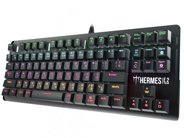 税込4,000円台のメカニカルゲーミングキーボード、GAMDIAS「HERMES E2」