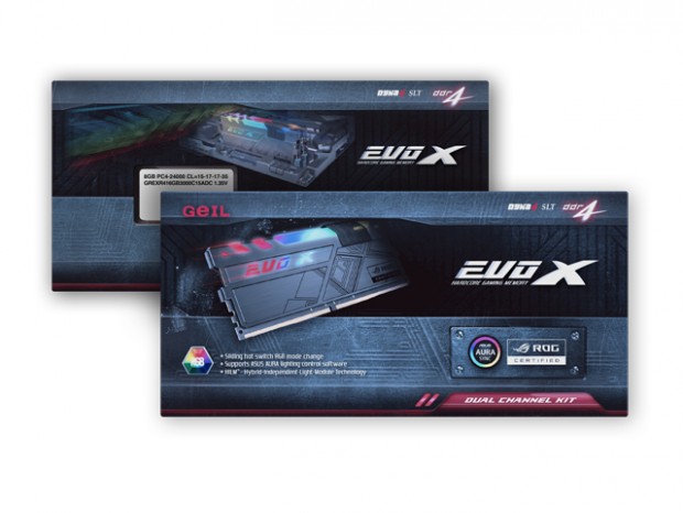 ASUS ROG認証取得のDDR4 OCメモリ、GeIL「EVO X ROG-CERTIFIED」