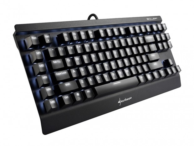 SHARKOON、金属天板にKailhスイッチをマウントしたテンキーレスキーボード「SKILLER MECH SGK2」