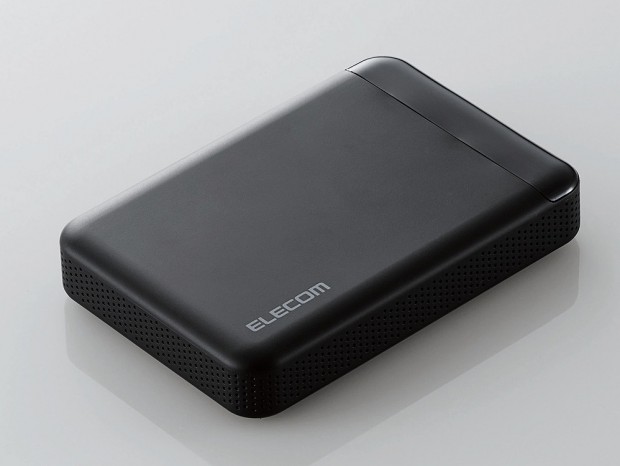 ビデオカメラに直結できるポータブルHDD、エレコム「ELP-EDVUBK」シリーズ