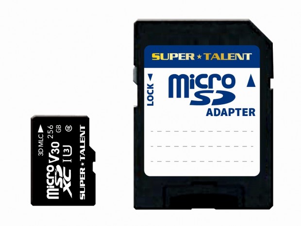 最大容量256GB。3D MLC NAND採用の高耐久microSDがSuper Talentから発売