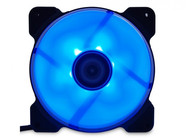 カラーは全4色。PWM対応の120mm口径オリジナルLEDファン、サイズ「彩風」