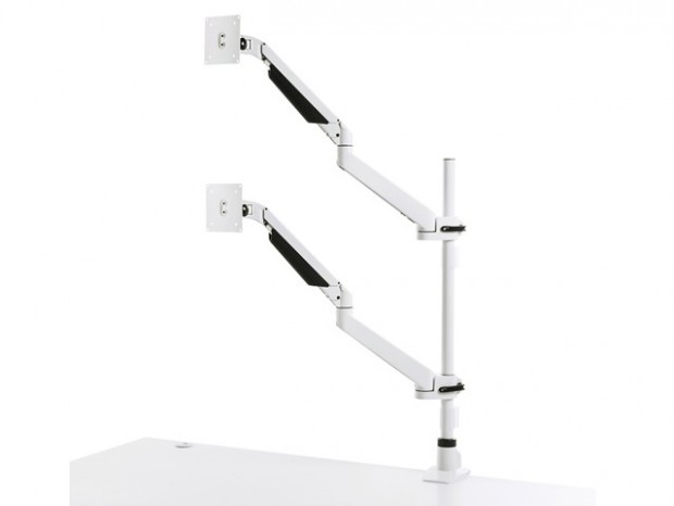 液晶を上下に設置できるデュアルモニタアーム、サンワサプライ「CR-LA1303W」発売