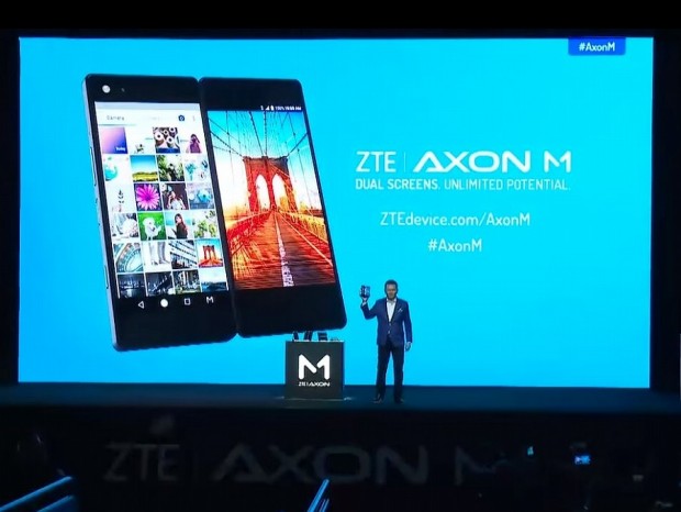 折りたたみ2画面の“変態スマホ”が復活。ZTEが「Axon M」を発表、日本ではドコモから発売