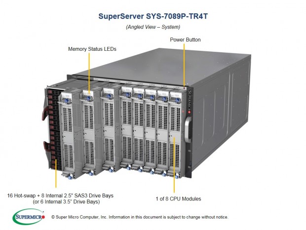 Supermicro、最大224コア/448スレッド対応の8ソケットエンタープライズサーバー発表