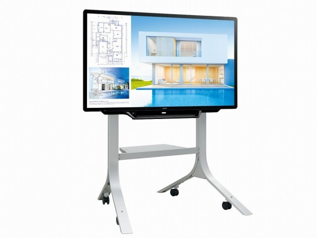ポインター内蔵ペンの手書き入力に対応。シャープ、70V型大画面タッチ液晶「PN-L705H」
