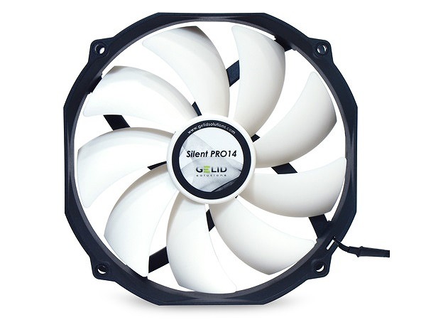 120mm互換のラウンドフレーム140mmファン、GELID「SILENT PRO14」サイズから