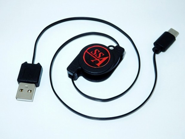 巻取り式でも急速充電OK。最大1.8A対応の充電専用Type-Cケーブルがエスエスエーから