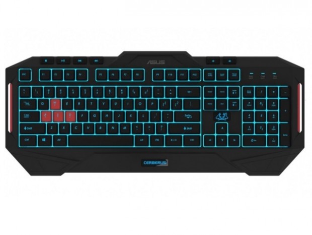 防滴仕様のフルカラーRGBゲーミングキーボード、ASUS「Cerberus Keyboard MKII」