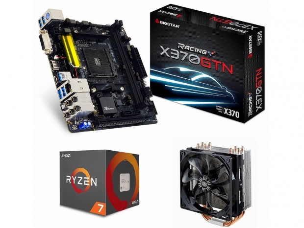 8コア対応の小型PCを構築できる限定3点セット、アユート「X370GTN/R1700/EVO」
