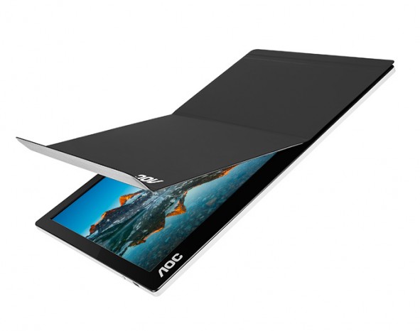 重さ約800g。USB Type-C接続の16インチポータブル液晶、AOC「I1601FWUX」