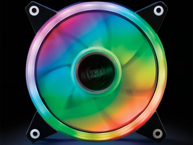 RGB LEDリング搭載のAkasa製120mm口径ファンがアイネックスから