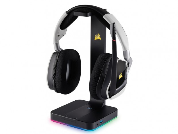 CORSAIR、RGB LED搭載で7.1ch仮想サラウンド対応ヘッドセットスタンドを国内発売