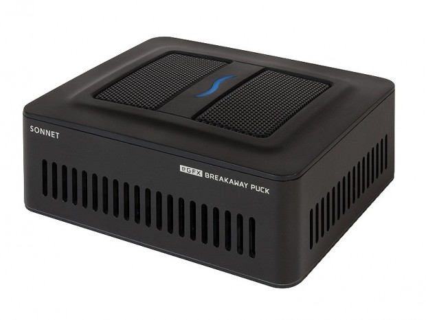 Radeon RX 570標準のポータブルGPUボックス、Sonnet「eGFX Breakaway Puck」