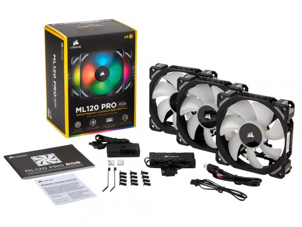 4つのRGB LEDを個別に制御できるプレミアムファン、CORSAIR「ML PRO RGB」シリーズ