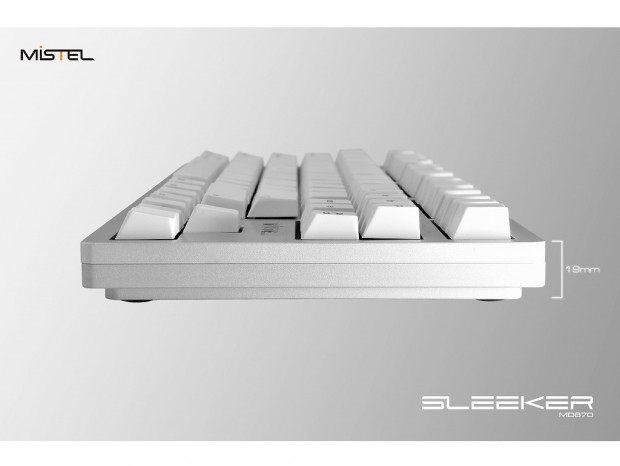 MISTEL、17mm厚のスリムアルミ筐体を採用するメカニカルキーボードを準備中