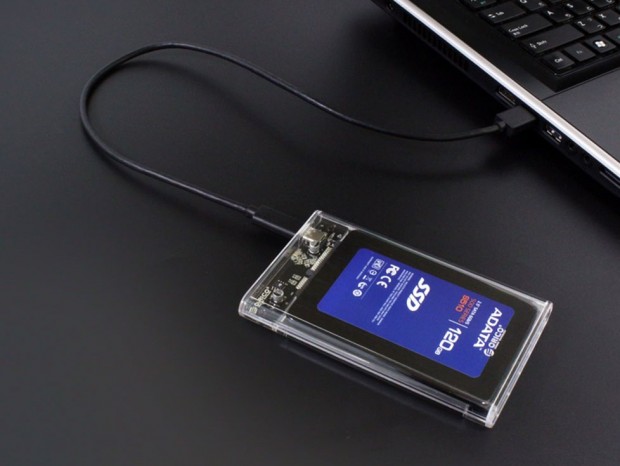上海問屋、オールクリアボディのUSB3.1 Gen.2対応2.5インチケース発売