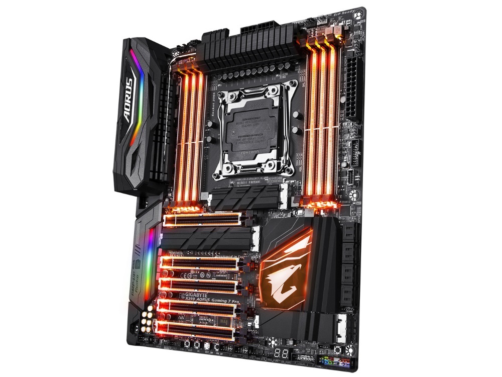 CPU i9-7980XE マザーボード 2点セット i9-7980XEのためのX299マザー、GIGABYTE「X299 AORUS Gaming 7 Pro