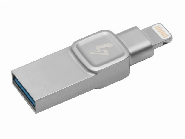 Kingston、最大128GBをiPhoneに追加するLightning搭載デュアルメモリ「DataTraveler Bolt Duo」