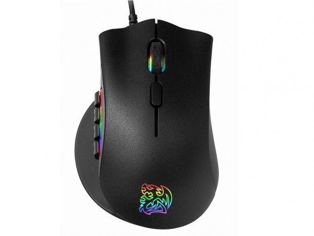 リボルバー風の回転式サイドボタン搭載ゲーミングマウス、Tt eSPORTS「NEMESIS RGB」
