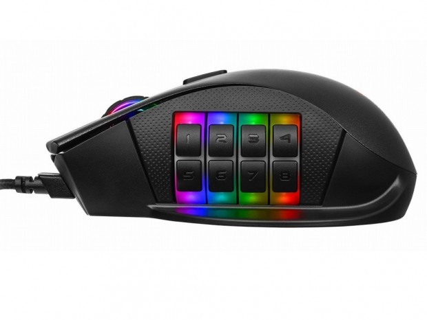 リボルバー風の回転式サイドボタン搭載ゲーミングマウス、Tt eSPORTS「NEMESIS RGB」