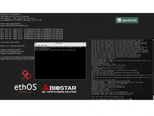USBポートに挿すだけで使えるマイニングOS、BIOSTAR「ethOS」発売