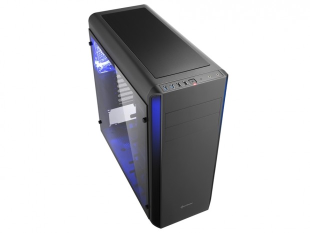 強化ガラスサイドパネル採用のミドルタワーPCケース、SHARKOON「BW9000 GLASS」