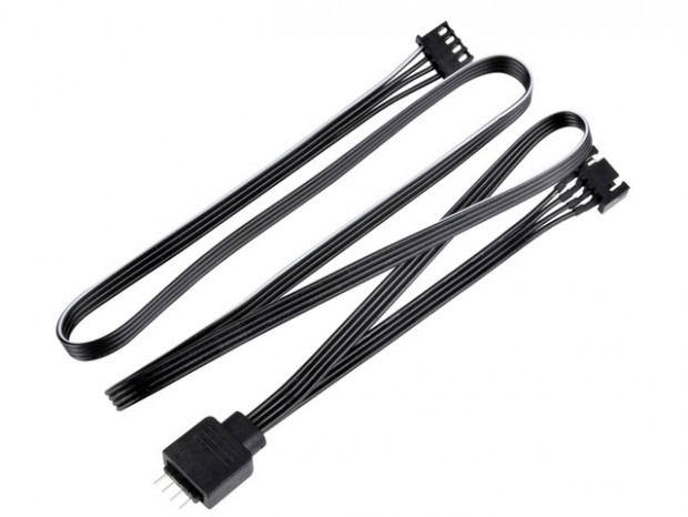 カスタム4pin/汎用4pin両対応のRGB延長Y字ケーブル、SilverStone「SST-CPL01」