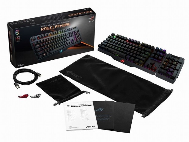 着脱式テンキー採用のCherry MX RGB搭載キーボード、ASUS「ROG Claymore」が発売決定